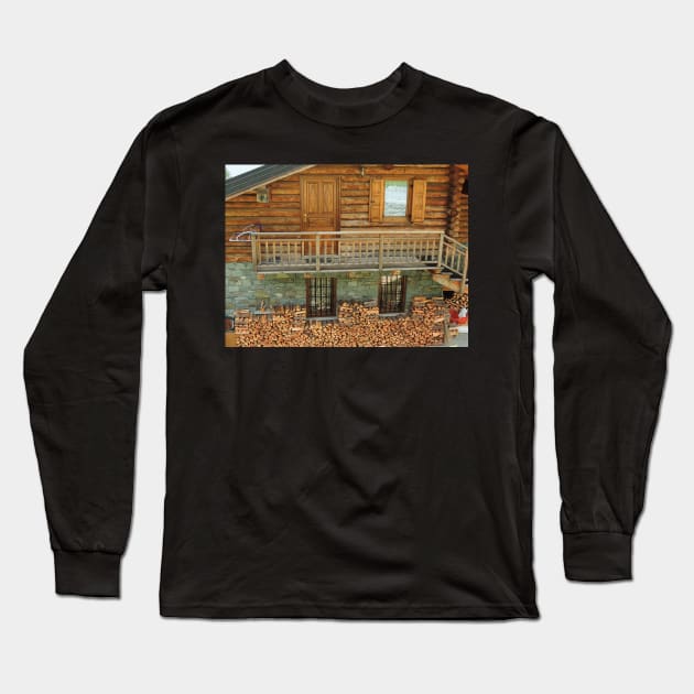 Chalet Long Sleeve T-Shirt by AlexaZari